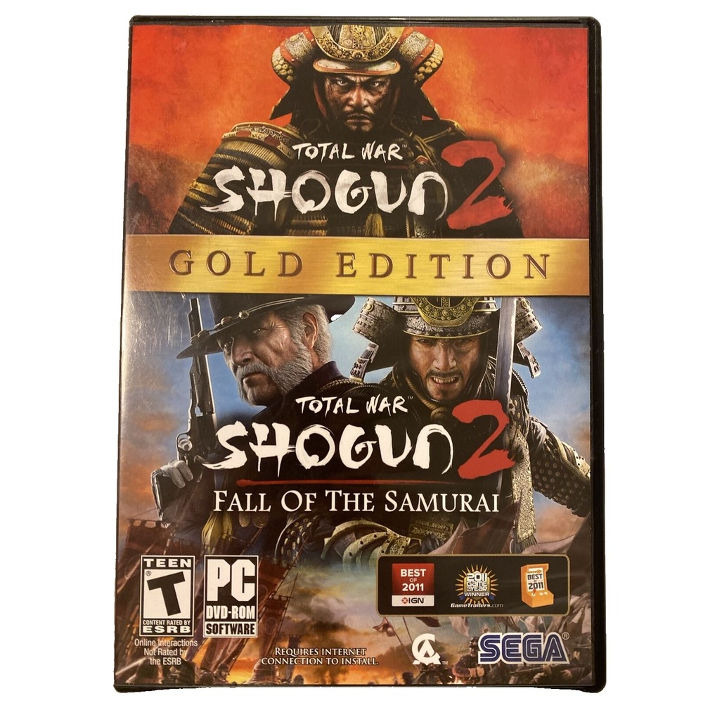 Sega Total War Shogun 2 Gold Edition PC Game DVD-ROM Fall The Samurai Expansion